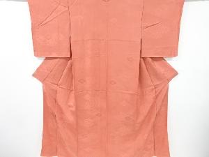 斜め格子に立涌模様織り出し色無地着物